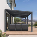 [10X20FT] Alora Modern Louvered Aluminum Pergola With Sloped Roof (SAK12034)