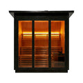 Custom 8-Person Luxury Canadian Hemlock Outdoor Steam Sauna With Heater And Stones [Made-To-Order] (SAK95107)