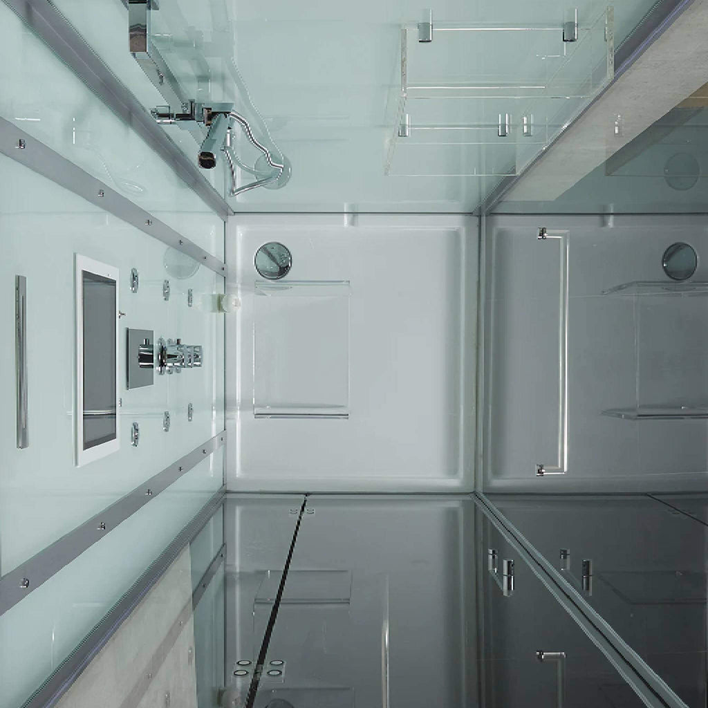 Maya Bath Platinum Arrezo Steam Shower With Rainfall Ceiling Shower (SAK75924)