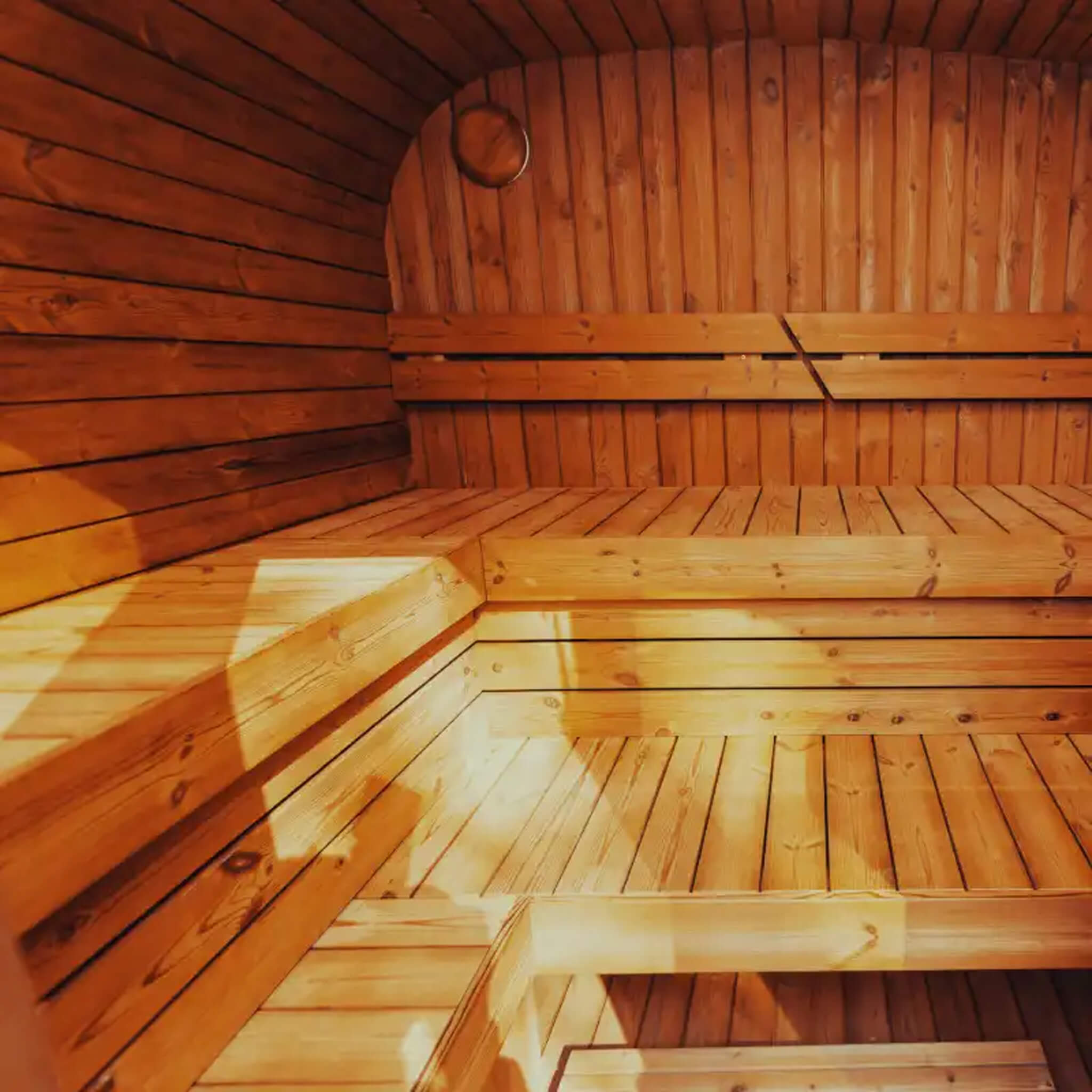 Premium 6-Person Outdoor Scandinavian ThermoWood Cube Sauna Kit With LED Lighting (SAK89146)